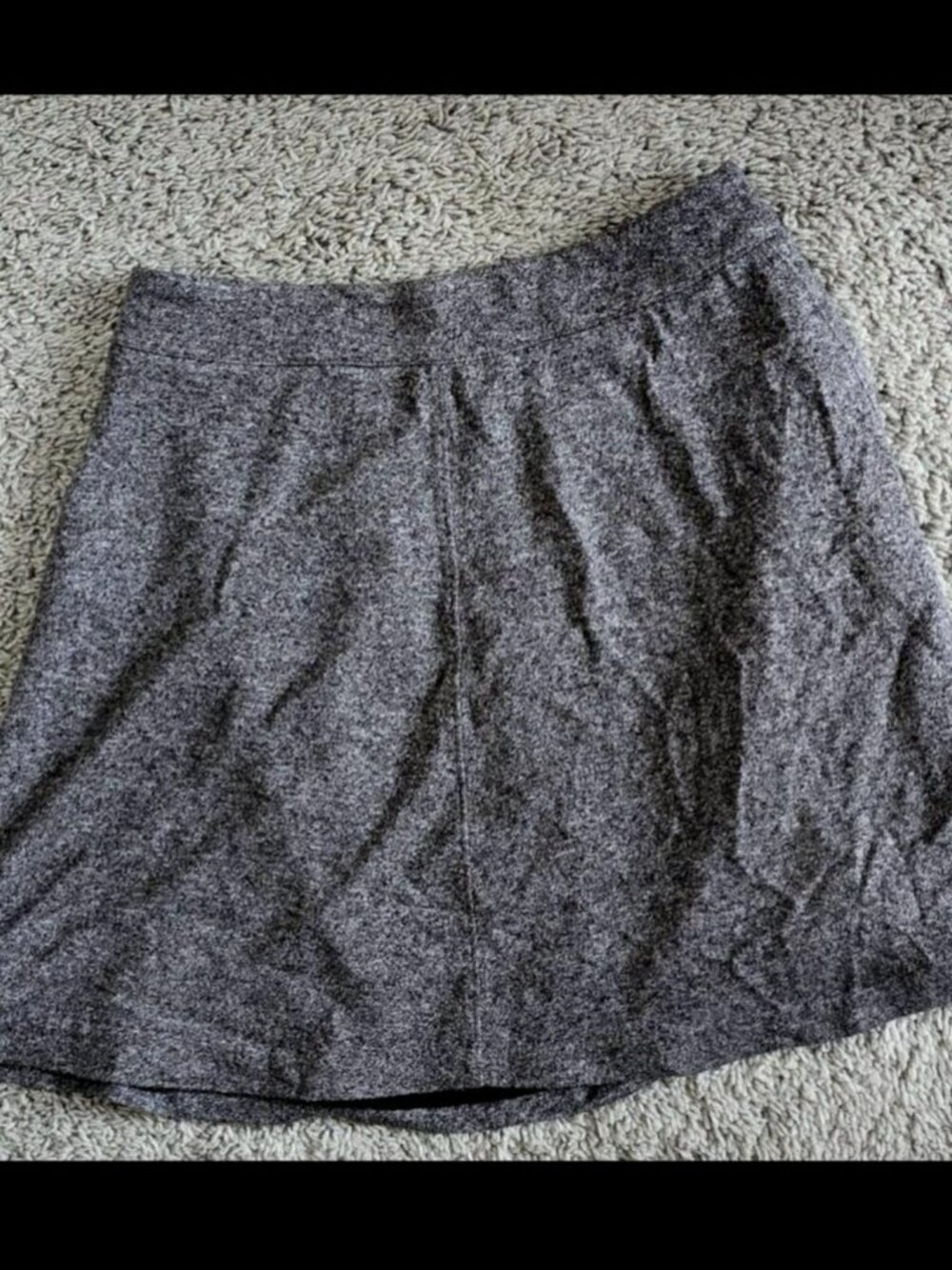 Ann Taylor LOFT size 0P skater/circle skirt gray speckle
